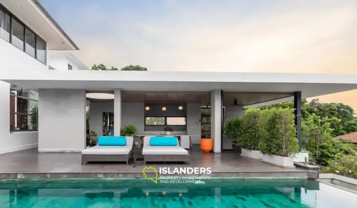 Luxueuse villa de 4 chambres dans les collines calmes de Maenam
