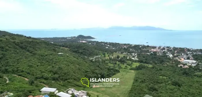Terreno de 2.912 m2 con vistas al mar en Bophut en venta