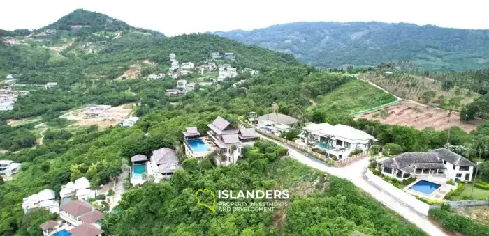 Terreno de 2.912 m2 con vistas al mar en Bophut en venta