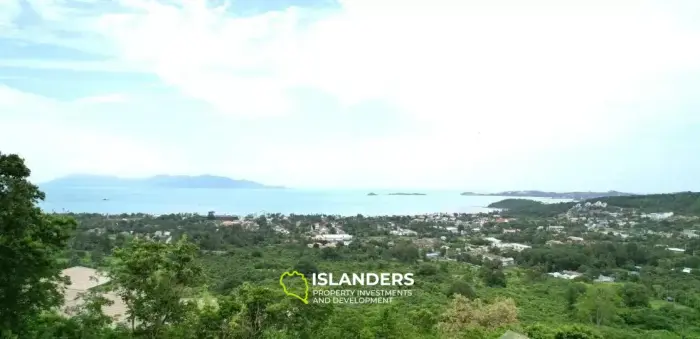 Terreno de 2.912 m2 con vistas al mar en Bophut en venta