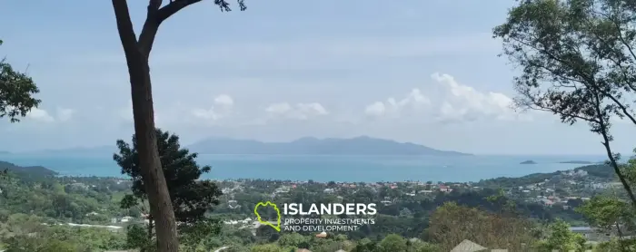 4 Rai erstklassiges Grundstück mit Meerblick auf dem Bophut Hill