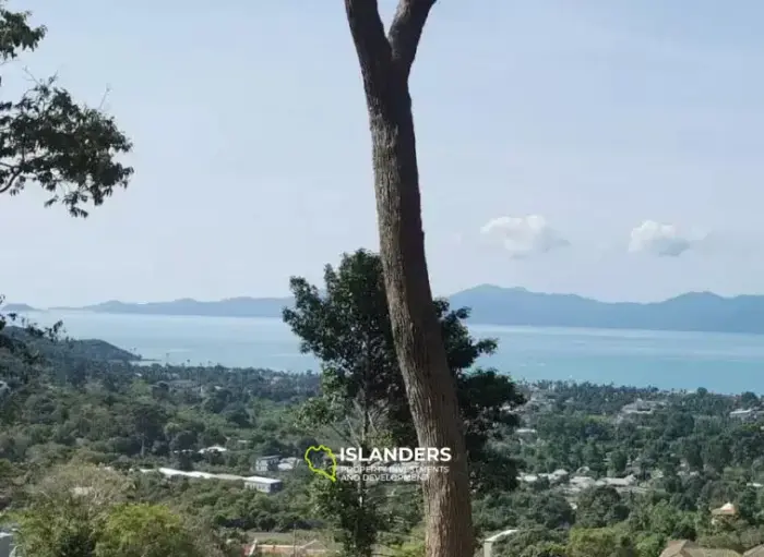 4 Rai erstklassiges Grundstück mit Meerblick auf dem Bophut Hill