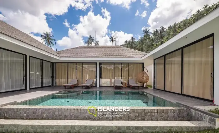 Тихая вилла с 3 спальнями на продажу на Ламай