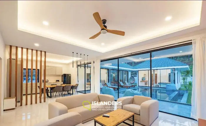 Тихая вилла с 3 спальнями на продажу на Ламай