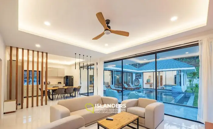 Тихая вилла с 3 спальнями на продажу на Ламай