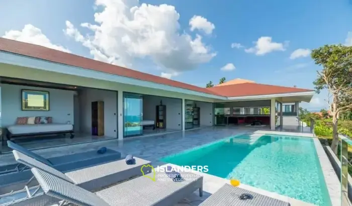 Villa de 3 dormitorios con piscina y vistas al mar en Chaweng