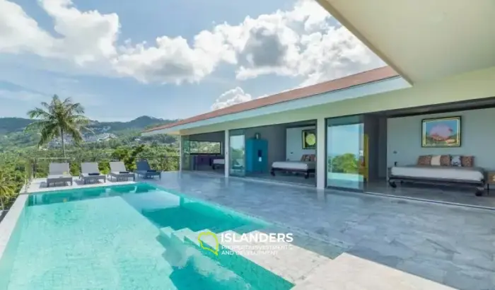 Villa de 3 dormitorios con piscina y vistas al mar en Chaweng