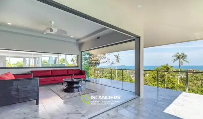 Villa de 3 dormitorios con piscina y vistas al mar en Chaweng