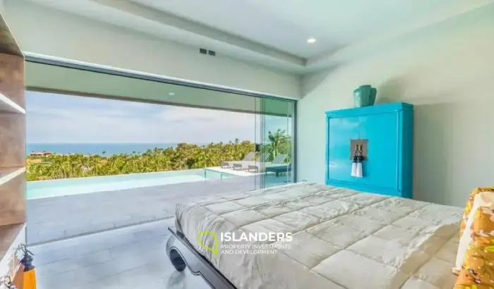 Villa de 3 dormitorios con piscina y vistas al mar en Chaweng
