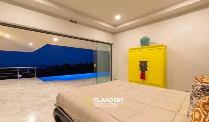 Villa de 3 dormitorios con piscina y vistas al mar en Chaweng