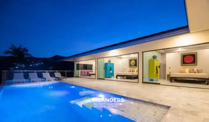 Villa de 3 dormitorios con piscina y vistas al mar en Chaweng