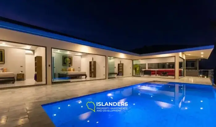 Villa de 3 dormitorios con piscina y vistas al mar en Chaweng