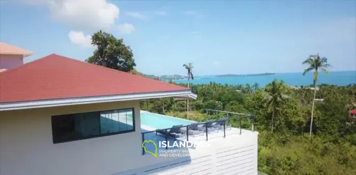 Villa de 3 dormitorios con piscina y vistas al mar en Chaweng