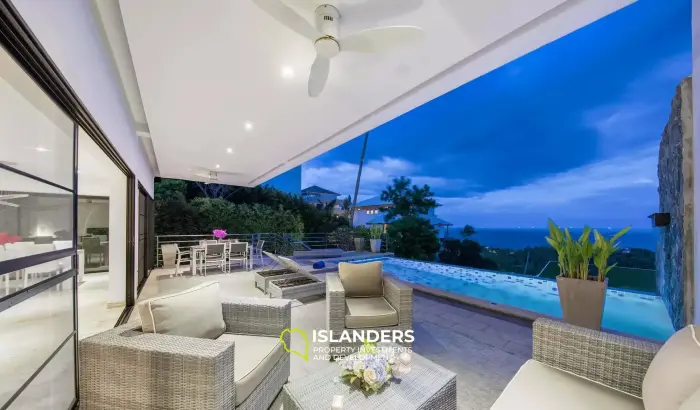 Modern, 3-Bedroom Chaweng Villa With Stunning Sea Views