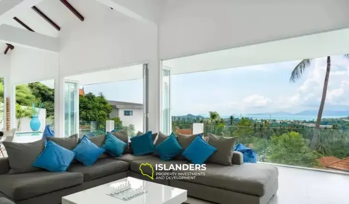 2 Pools Villa with Seaview for Sale in Bophut Hills