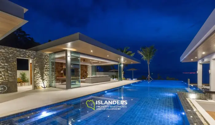 Belle villa 7BR en bord de mer avec vue sur le coucher du soleil