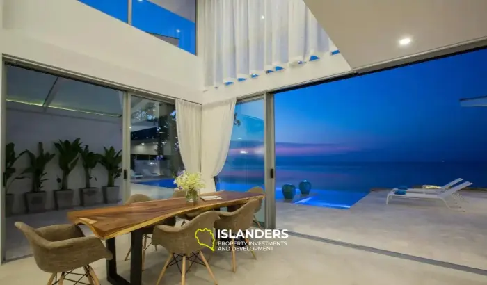 Beautiful Modern 4 Bedrooms Beachfront Villa for Sale in Koh Samui