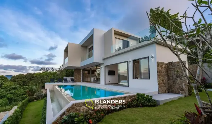 Brandneue Poolvilla mit 4 Schlafzimmern und Meerblick in Bophut