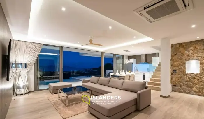 Brandneue Poolvilla mit 4 Schlafzimmern und Meerblick in Bophut