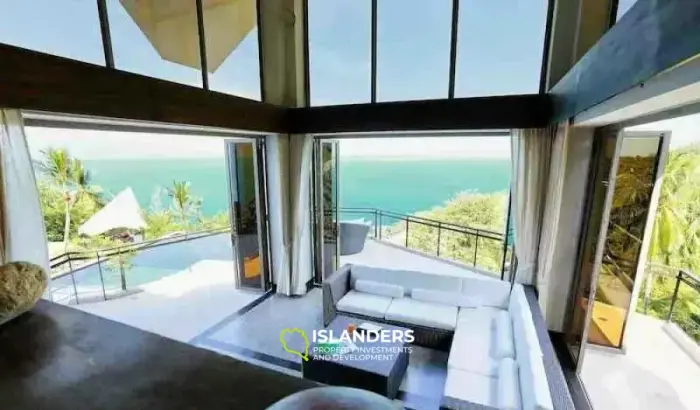 Unique Design 5-Bedroom Sea View Pool Villa in Chaweng Noi