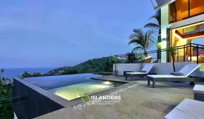 Unique Design 5-Bedroom Sea View Pool Villa in Chaweng Noi