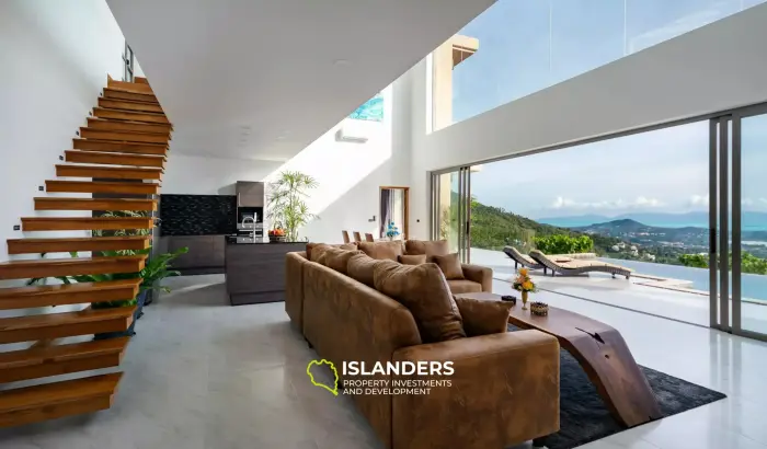 Spacious, Top-Tier 4-Bedroom Seaview Villa in Chaweng Noi