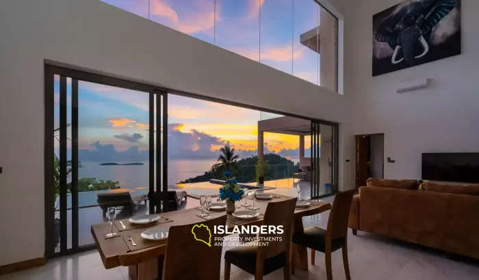 Spacious, Top-Tier 4-Bedroom Seaview Villa in Chaweng Noi