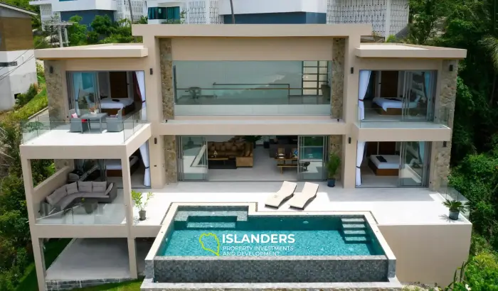 Spacious, Top-Tier 4-Bedroom Seaview Villa in Chaweng Noi