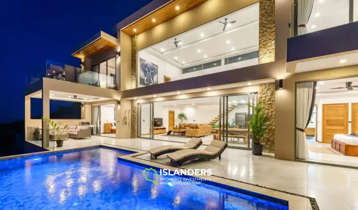 Spacious, Top-Tier 4-Bedroom Seaview Villa in Chaweng Noi