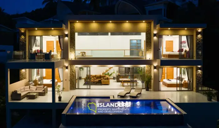Spacious, Top-Tier 4-Bedroom Seaview Villa in Chaweng Noi