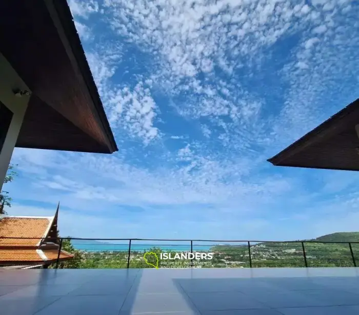 Atemberaubende Villa mit 4 Schlafzimmern und privatem Pool und Meerblick auf Koh Samui