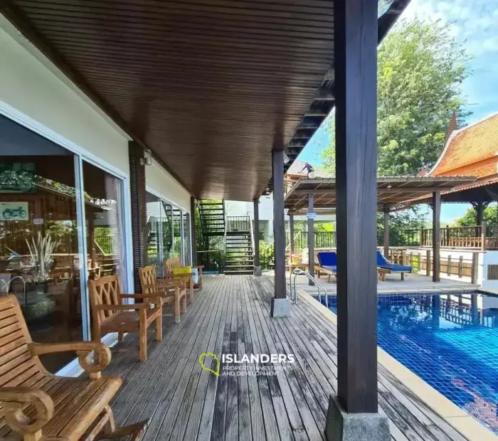Atemberaubende Villa mit 4 Schlafzimmern und privatem Pool und Meerblick auf Koh Samui