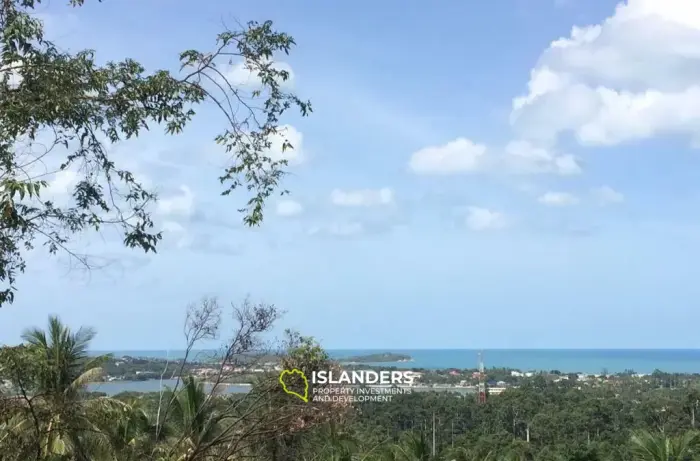 Terrain de 1200 m² avec vue sur la mer à vendre à Bophut