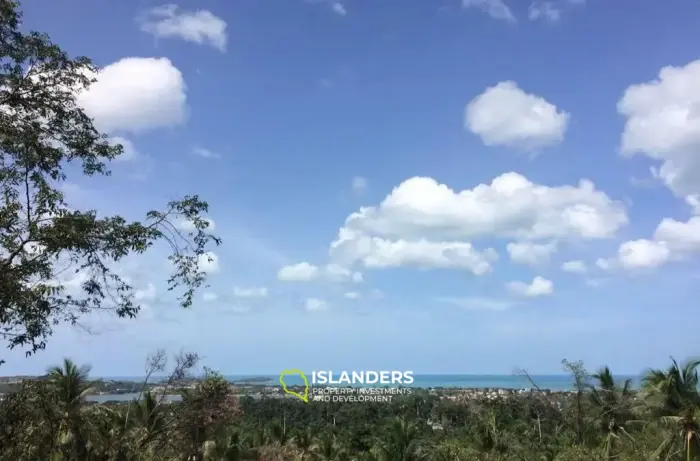 Terrain de 1200 m² avec vue sur la mer à vendre à Bophut
