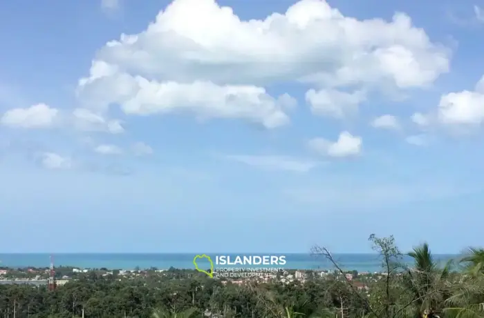 Terrain de 1200 m² avec vue sur la mer à vendre à Bophut