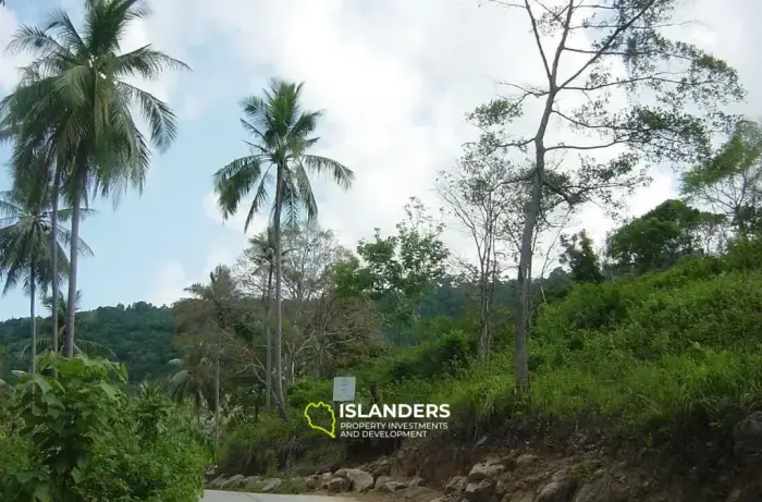 Terrain de 1200 m² avec vue sur la mer à vendre à Bophut