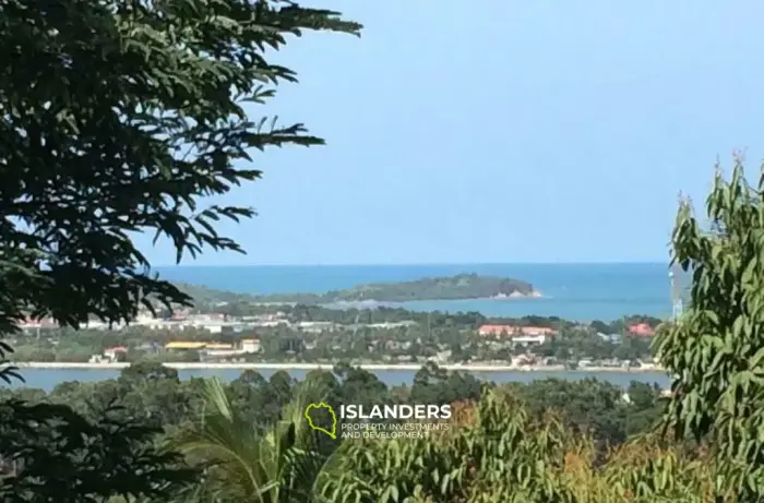 Terrain de 1200 m² avec vue sur la mer à vendre à Bophut