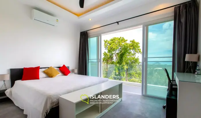 Villa mit 3 Schlafzimmern und Panoramablick auf das Meer in Koh Samui