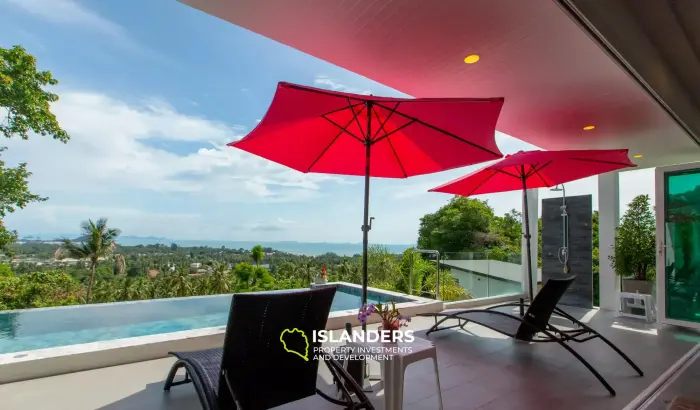 Villa mit 3 Schlafzimmern und Panoramablick auf das Meer in Koh Samui