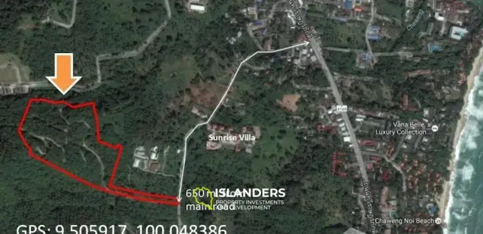Terrain à vendre sur l'île de Samui