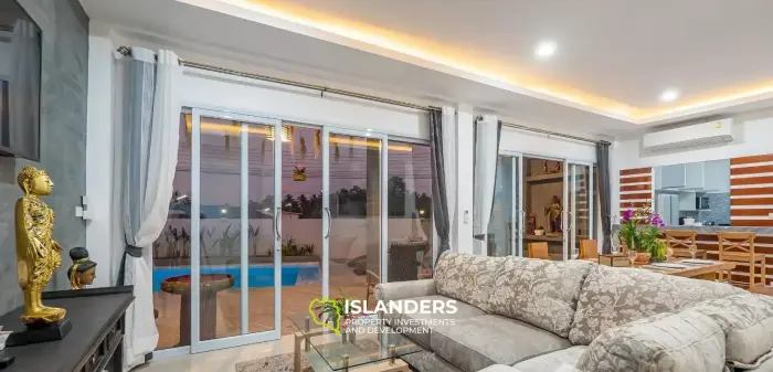 พูลวิลล่า 3 ห้องนอนในแม่น้ำให้เช่า