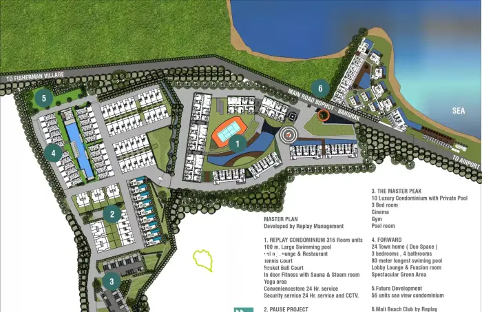 Квартира с 1 спальней в аренду в Replay Residence &amp; Вилла с бассейном