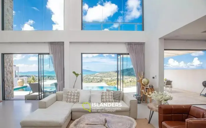 vues imprenables depuis cette immense villa de 3 chambres avec piscine à Bophut Hill