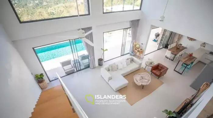 vues imprenables depuis cette immense villa de 3 chambres avec piscine à Bophut Hill