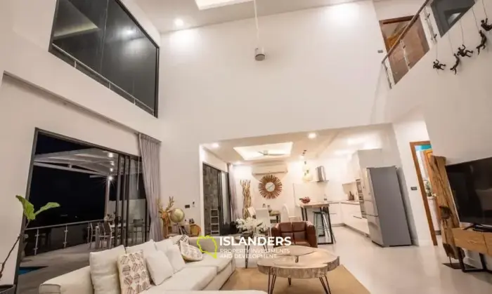 vues imprenables depuis cette immense villa de 3 chambres avec piscine à Bophut Hill