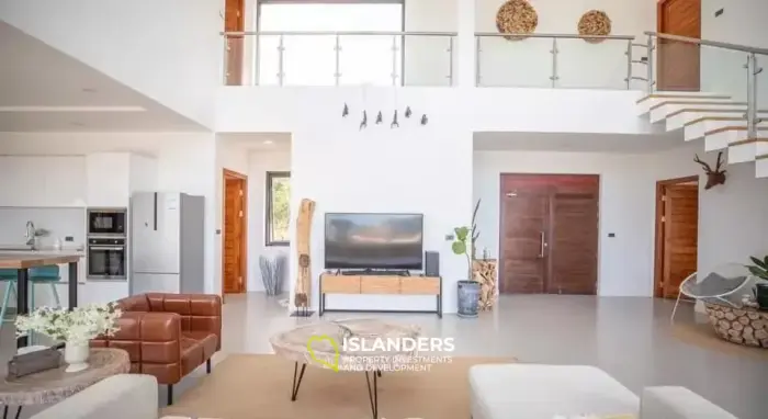 vues imprenables depuis cette immense villa de 3 chambres avec piscine à Bophut Hill