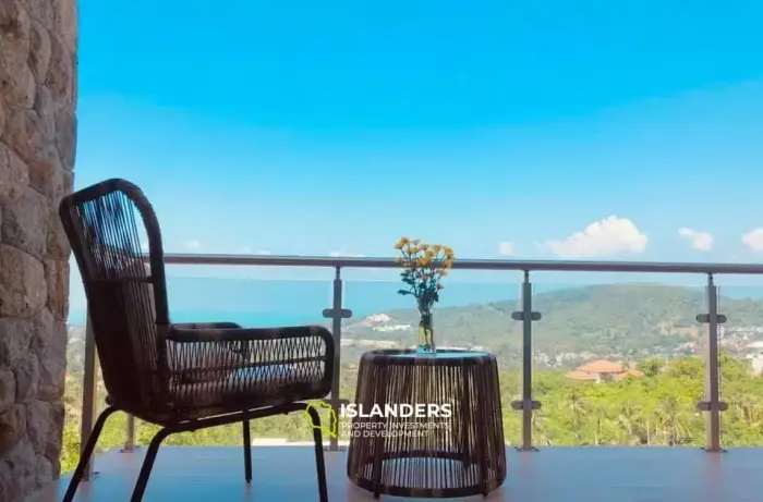 vues imprenables depuis cette immense villa de 3 chambres avec piscine à Bophut Hill