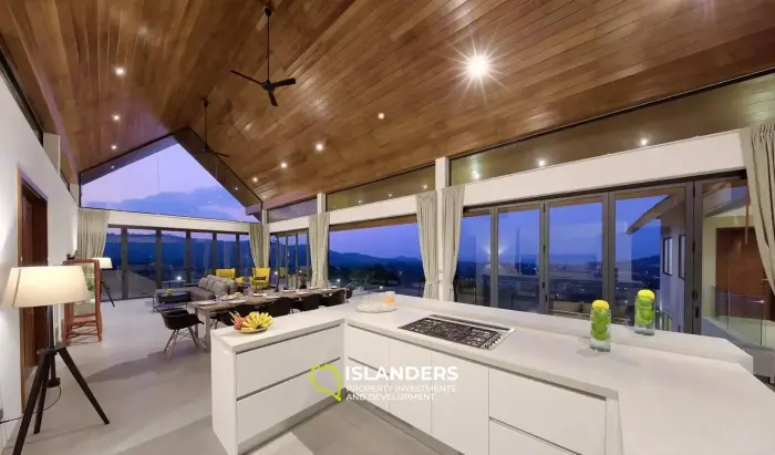 Poolvilla mit 6 Schlafzimmern und Meerblick in Bophut Hills