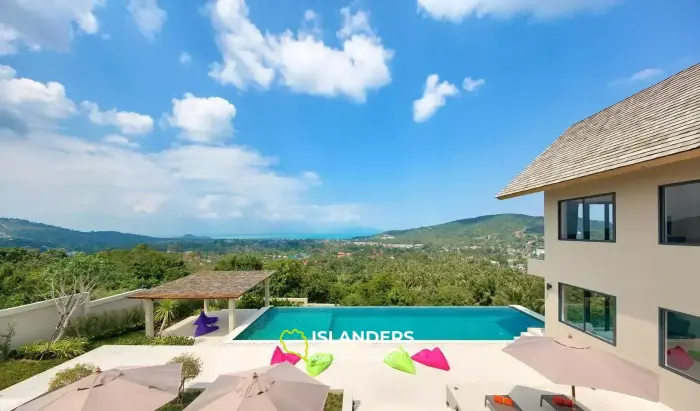 Poolvilla mit 6 Schlafzimmern und Meerblick in Bophut Hills