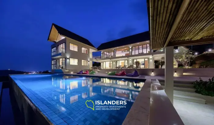 Poolvilla mit 6 Schlafzimmern und Meerblick in Bophut Hills